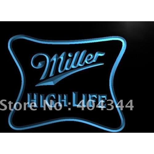 LE077- Miller High Life Beer Ad Bar Pub LED Neon Light Sign home decor crafts