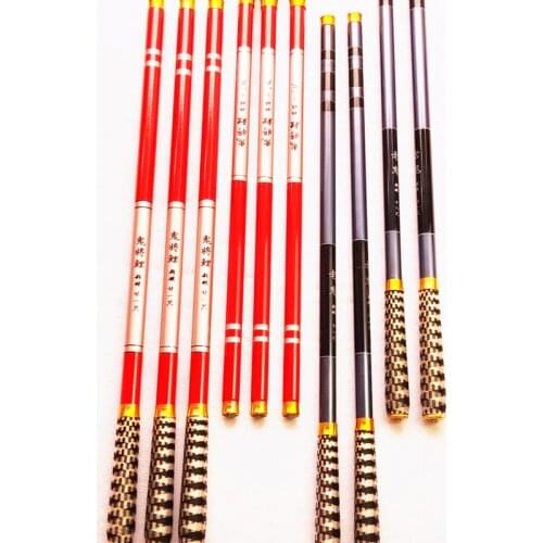 Hot Telescopic Carbon Fiber Super Hard 2.7~7.2M +1 Spare Top Tips Rod Ultra Light Carp Fishing Pole Stream Fishing Rod Hooks