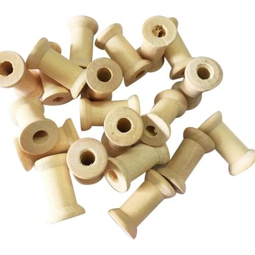 MagiDeal 20Pcs/Pack Vintage Wooden Sewing Tools Empty Thread Spools Sewing Notions for Dolls Ornaments Life Skills Craft Toys
