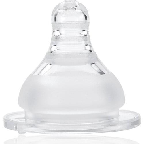 National standard European standard detection secondary vulcanization anti-flatulence infant wide mouth silicone nipple