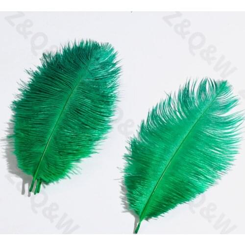Natural 15-20CM (6--8 inch) ostrich feather dyed grass green 10-100PCS DIY craft jewelry costume birthday party decoration