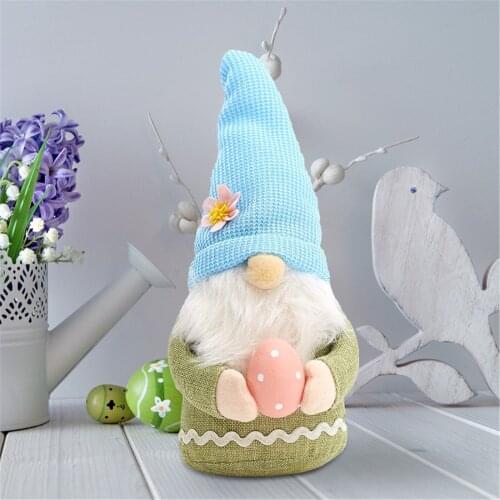 Easter Gnome Plush Doll Decorations Handmake Scandinavian Tomte for Easter Table,Ornament,Easters Present Gnome Plush Toy J60