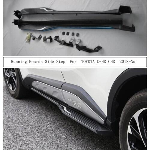For TOYOTA C-HR CHR 2018 2019 2020 2021 Running Boards Side Step Bar Pedals High Quality Nerf Bars Auto Accessories