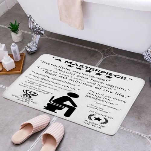 MASTERPIECE Funny Bathroom 3D Print Doormats Rectangle Non-Slip DoorMat Bedroom Kitchen Entrance Print Door rugs Dropshipping