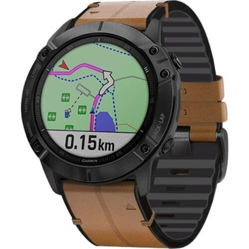 22mm 26mm Silicone Leather Strap Quick EasyFit For Garmin Fenix 6X 6 Pro 5 5X/TACTIX DELTA/Approach S62/945 Watchband Bracelet