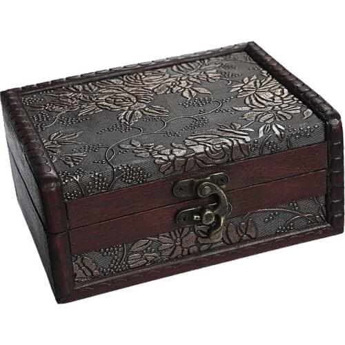 1Pc Antique Treasure Chest Storage Box Gift Cards Collection Boxes Makeup Organizer Box Jewelry Treasure Chest Case Ornaments