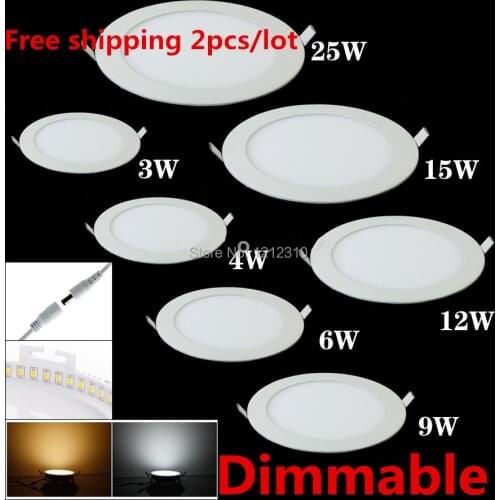 LED Ceiling Panel Light Roudn Square Warm / Cold White LED Ceiling Lamp For Foyer Kitchen 6W 9W 12W 15W 25W Dimmable