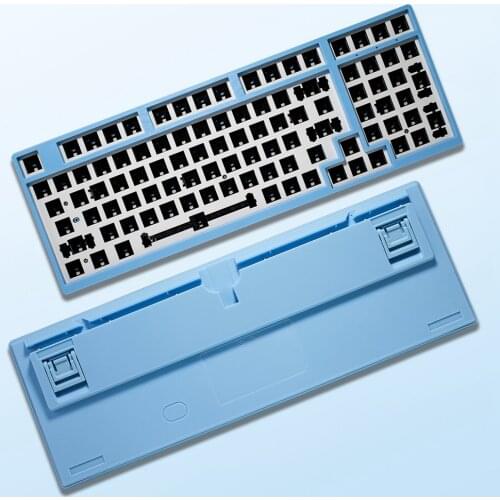 TOM980 RGB Mechanical Keyboard Type-c Hot Swap PCB Plate Aluminum Postioning Plate Colorful Plastic Case DIY Keyboard Kits