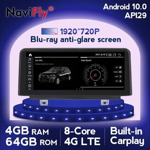 2021Top! 10.25 inch 1920*720 Blue anti-glare Carplay Android 10.0 Car DVD GPS for BMW X5 F15 X6 F16 2014-2017 NBT System DSP 4G