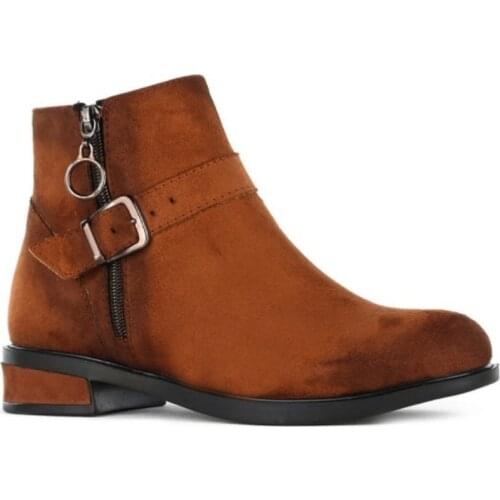 WOMEN BROWN SUEDE.SHORT BOOTS. SUITABLE FOR DAILY OFFICE WEDDINGS. WOMAN. WATERPROOF, HOT DRINK. NEW SEASON. EXCELLENT