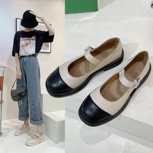 Mixed Colors Patchwork Plaid Tweed Mary Janes Shoes Women 2021 Round Toe Buckle Strap Brand Design Platform Heel Shoes