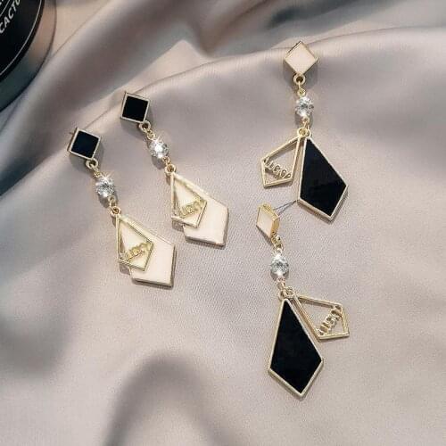 Korean Fashion Temperament Simple Long Rhinestone Female Sensual Ear Jewelry