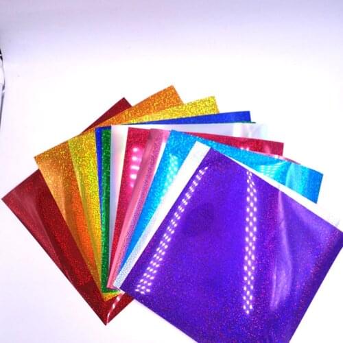 1 sheet 25cmx25cm Symphony Glitter Laser Heat Transfer Vinyl noctilucent Heat Press Machine Tshirt Iron On HTV