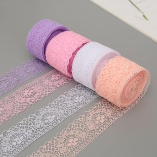 10.9 Yards Lace Ribbon 4cm Wide Non-Elastic Lace Burlap Rolls Embroidery Decoration for Sewing Wrapping Wedding TS2