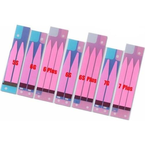 10pcs Battery Adhesive Glue Tape Strip Sticker For iPhone X 8 7 6 6S Plus 5c 5S 4S 3M Double Tape Pull Trip Glue Replacement