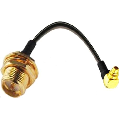 10pcs RP-SMA Female Straight to MMCX Male Right Angle Connector RF Extension Pigtail coax Cable RG174 10/15/20/30/50cm