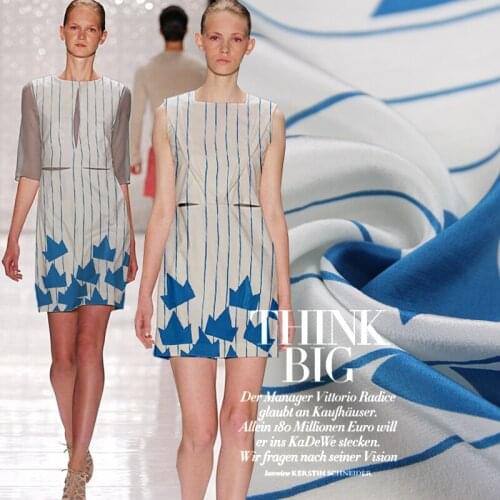 114 cm printed silk fabric for dress 12 mm silk crepe de chine fabric summer breathable dress dress fabric wholesale silk cloth