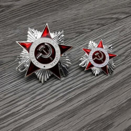 2pcs/lot WWII WW2 ORDER OF THE PATRIOTIC WAR SOVIET CCCP RUSSIAN BADGE VINTAGE