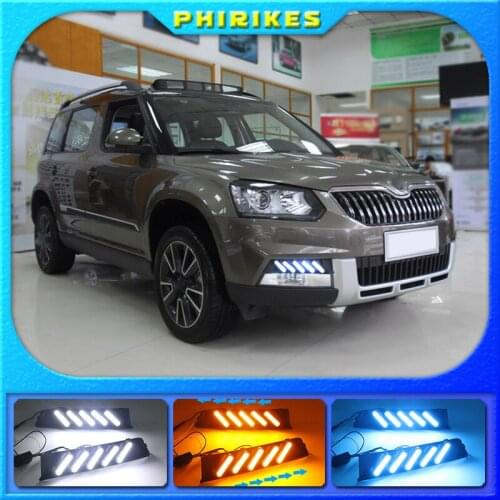 2Pcs For Skoda Yeti 2014-2017 LED Daytime Running Turning Signal Light DRL Fog Lamp Brake light Lamp