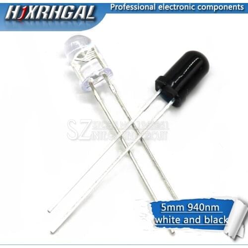 25pairs 5mm 940nm LEDs infrared emitter and IR receiver diodes EACH 25PCS new and original hjxrhgal