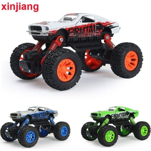 3 Colors Inertia Off-Road Vehicle Toy Alloy Pull Back Climbing Car Truck Model Diecast Cars for Boys Kids