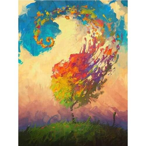 5d Rhinestones diamond Embroidery Diy Diamond Painting Cross Stitch Abstract tree Full Square Round Drill Mosaic Kids gift