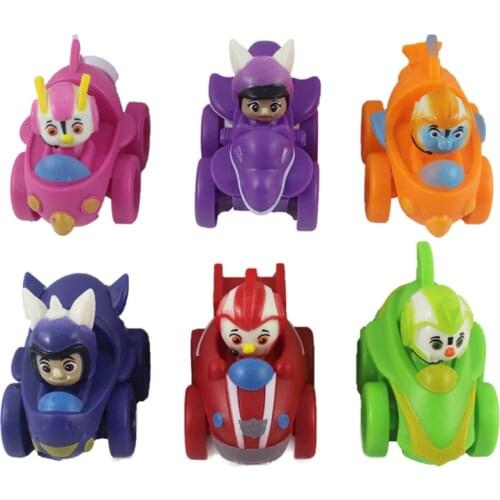 6pcs/lot Top Wing Anime Figuras Juguetes 7cm PVC Cartoon Figure Top Wing Car Model Toys