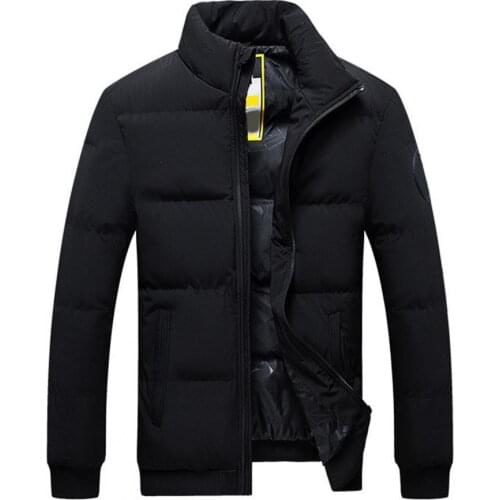 80% HOT SALES！！！Autumn Winter Men Stand Collar Long Sleeve Pockets Thick Down Coat Warm Jacket