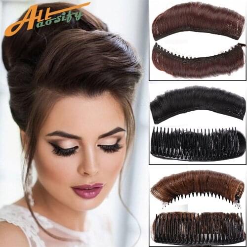Allaosify Puffy bangs Fluffy cushion hair artifact Hairpin Cushion Hair root Comb Hair enhancer Hair curler For woman