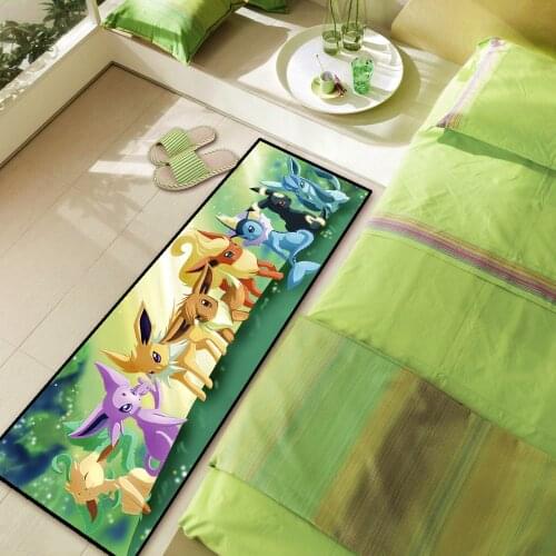 Anime Evee Sylveon Family Floor Doormat Rug Long Mat Carpet Kitchen Non-slip Mat
