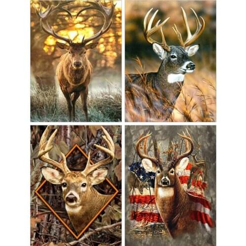AZQSD 5d Diamond Painting Deer Diamond Embroidery Animal Full Square Handmade Cross Stitch Kits Rhinestones Home Decor