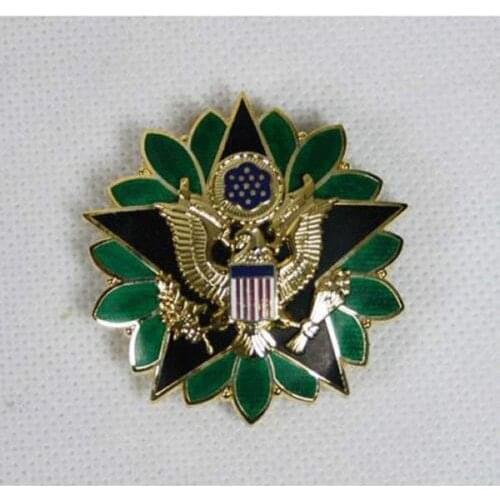 Lower price custom us eagle badges top quality metal badge cheap custom us air force badges hot sales usa engraved name badge
