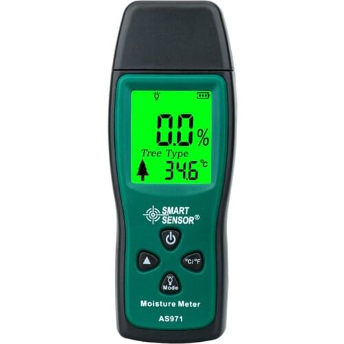 Digital Wood Moisture Meter Handheld Two Pins Wood Humidity Tester Paper Timber Damp Detector w/ LCD Display Probe Range 2%~70