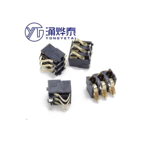 YYT 77 Battery Holder 7*7 3P Shrapnel Battery Connector Cell Phone Battery Contact Tab 7.7 Height BC-4-3P