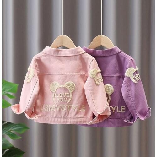 Cheap promotion Spring Baby Girls jacket kids coats For Childrens Outerwear Toddler Girls Clothes printing Casual Top 2-7T