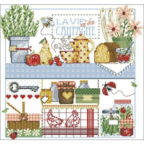 Green potted plants patterns Counted Cross Stitch 11CT 14CT 18CT DIY Chinese Cross Stitch Kits Embroidery Needlework Sets