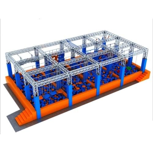 Customize Indoor trampoline with Ninja park Gymnastic training equipment for Young YLW-BT191129