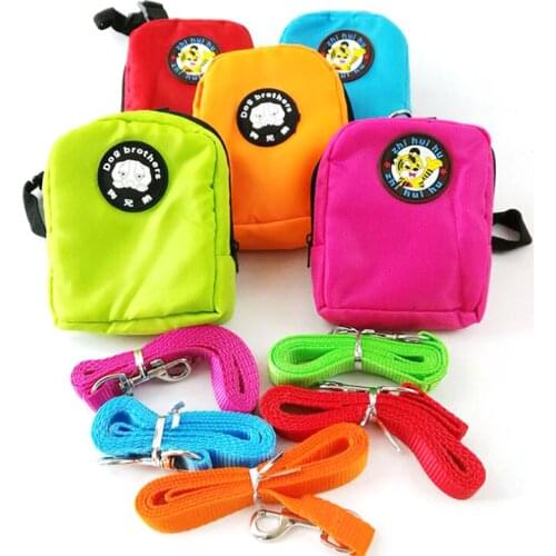 Nylon Backpack for Pet Cat Pet Dog with Harness leash Backpack for Small Dog multifunction Dog Backpack Bag Colorful