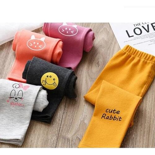 2021 New Style Autumn Girls Leggings Cute Casual Girl Trousers Kids Clothing Pants Fun Baby Skinny Pants Toddler Bottom Pant