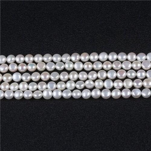 Wholesaler 6-7mm AAA grade coin freshwater pearl for earring and necklace making