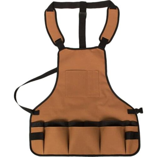 Durable Waterproof Oxford Cloth Tools Apron Bib For Gardening Woodworking