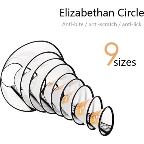 Transparent Dog Elizabethan Collar Smart Cone Medical Wound Healing Anti-Bite Collar for Cats Neck Protective Pet Accessories