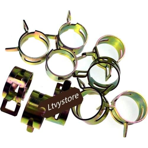Fuel Line Spring Clamp Silicone Vacuum Hose Pipe Clamp Hose Clamp Steel Wire Tube Pipe Clip Screw Assortment Kit Pack of 100