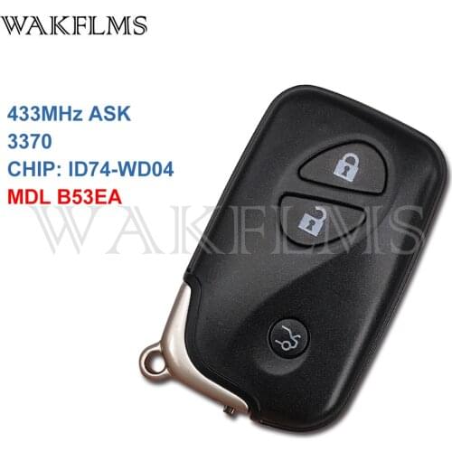 3 Buttons 433MHz ID74 PCB 3370 Smart Remote Key For Lexus ES350 IS250 IS350 GS300 GS350 GS430 GS450H GS460 LS460 LS460 LS600H