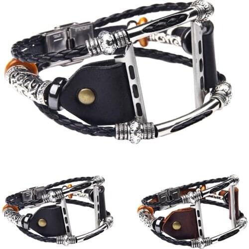 Replacement Carved Multi Layer Bracelet Watch Band Wrist Strap for Apple iWatch