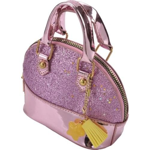 Little Girls' Sequins Handbags Princess Crossbody Bag Mini Satchel Gifts For Girls Toddler Kids (Pink)