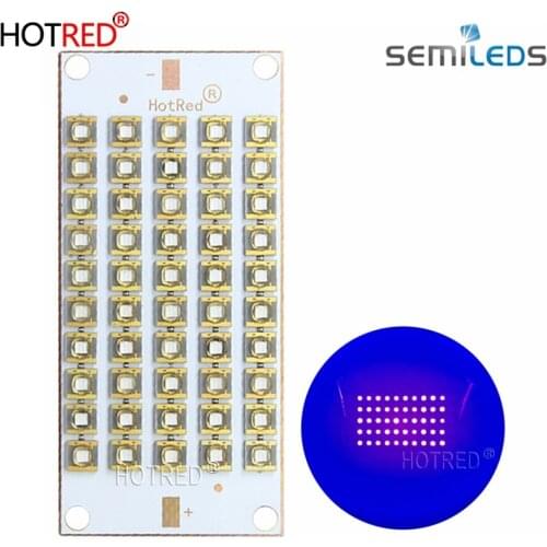 UV Purple USA Semileds LED Chips Lamp 50W100W150W300W 395nm 405nm 420nm 55*25mm Copper Board for 3D Printer Flatbed curing light