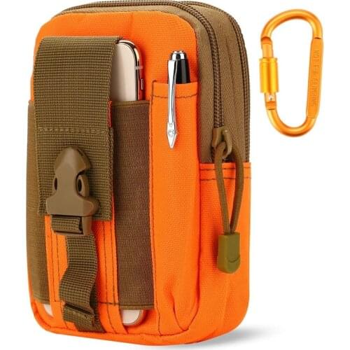 Outdoor Tactical Waist Bag EDC Molle Belt Waist Pouch Security Purse Phone Carrying Case for iPhone 8 plus Galaxy Note 9 S9