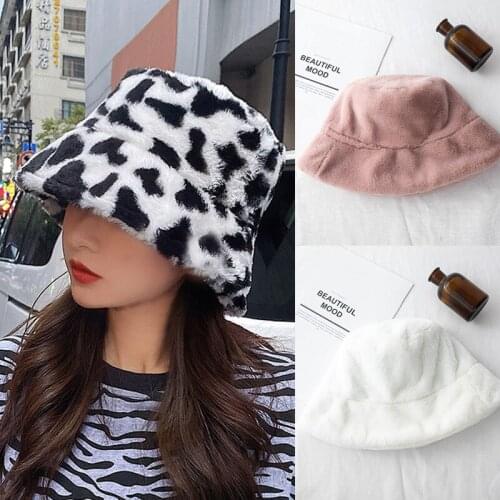 Velvet Warm Winter Autumn Bucket Hats For Women Girls Thick Fashion Sun Milk Stripe Lady Female Out-door Fisherman hat Headwear