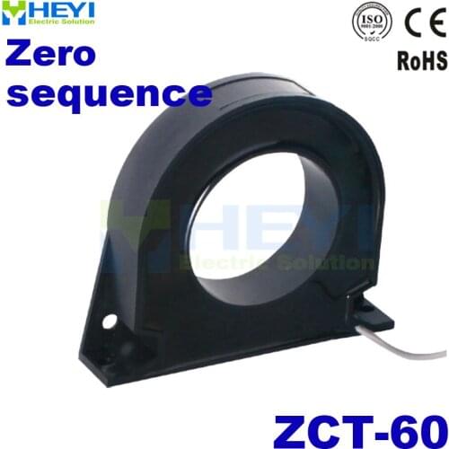 ZCT-60 protection current transformer 0.3A/0.3mA 1A/1mA 1A/0.5mA Leakage protection transformer